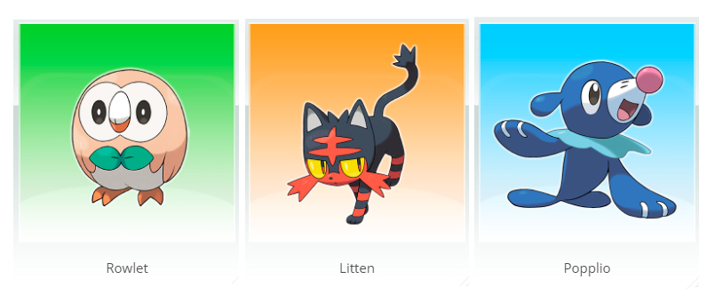 Revelados Pokémon Iniciales de Sol y Luna