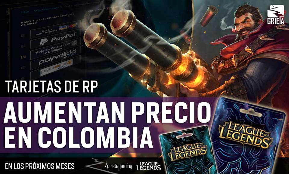 Aumentará el precio en tarjetas de RP para Colombia