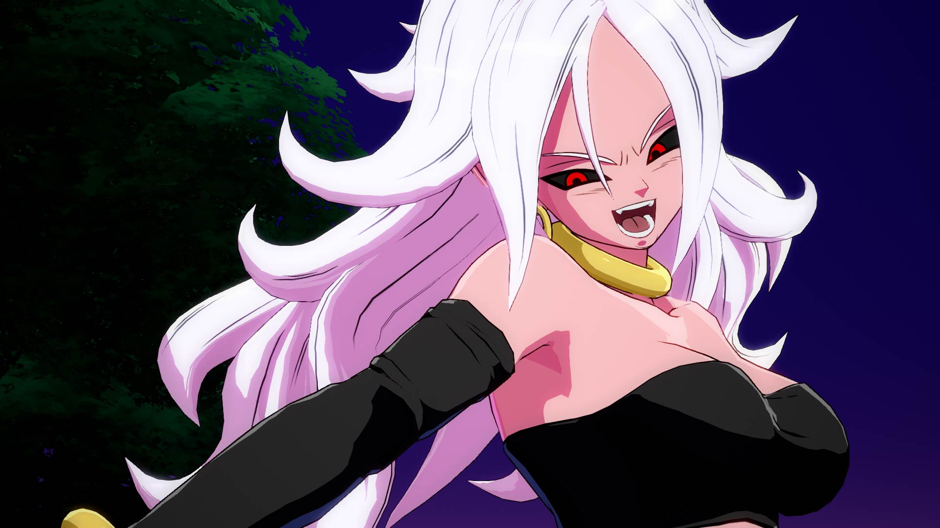 Androide 21 entra en la arena de pelea de DRAGON BALL FighterZ