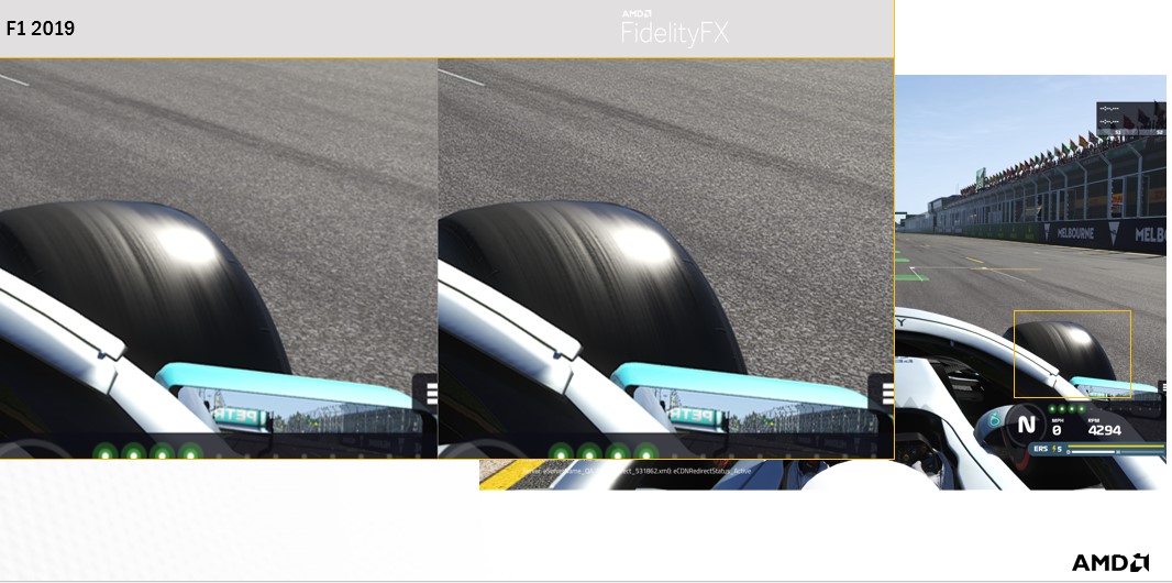 Codemasters integra la nueva tecnología de nitidez de imagen de AMD en F1 2019