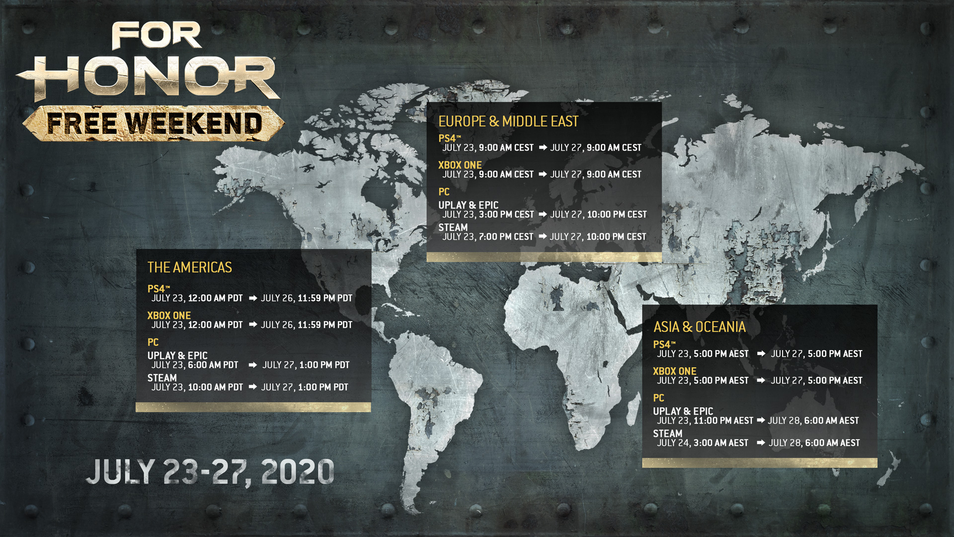 El Fin De Semana Gratuito De for Honor Empieza a Partir De Hoy