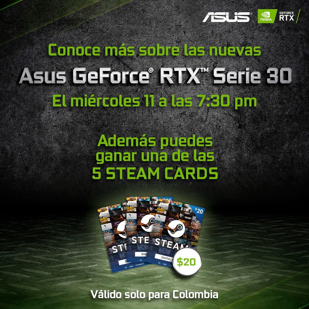 ASUS trae a Colombia las nuevas Tarjetas Gráficas TUF Gaming GeForce RTX serie 30