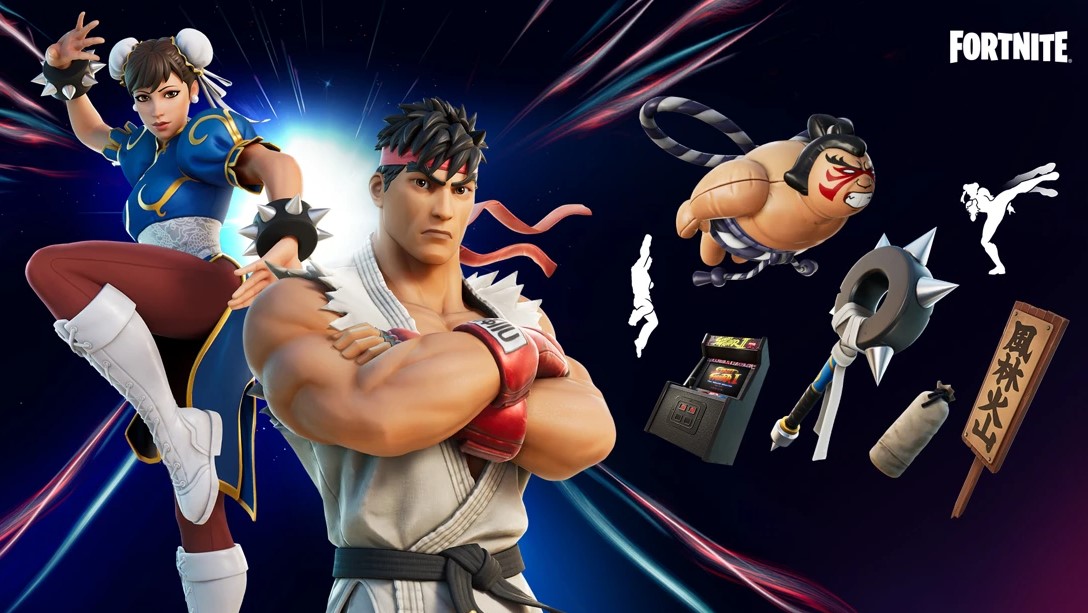 Ryu y Chun-Li de Street Fighter se unen a Fortnite