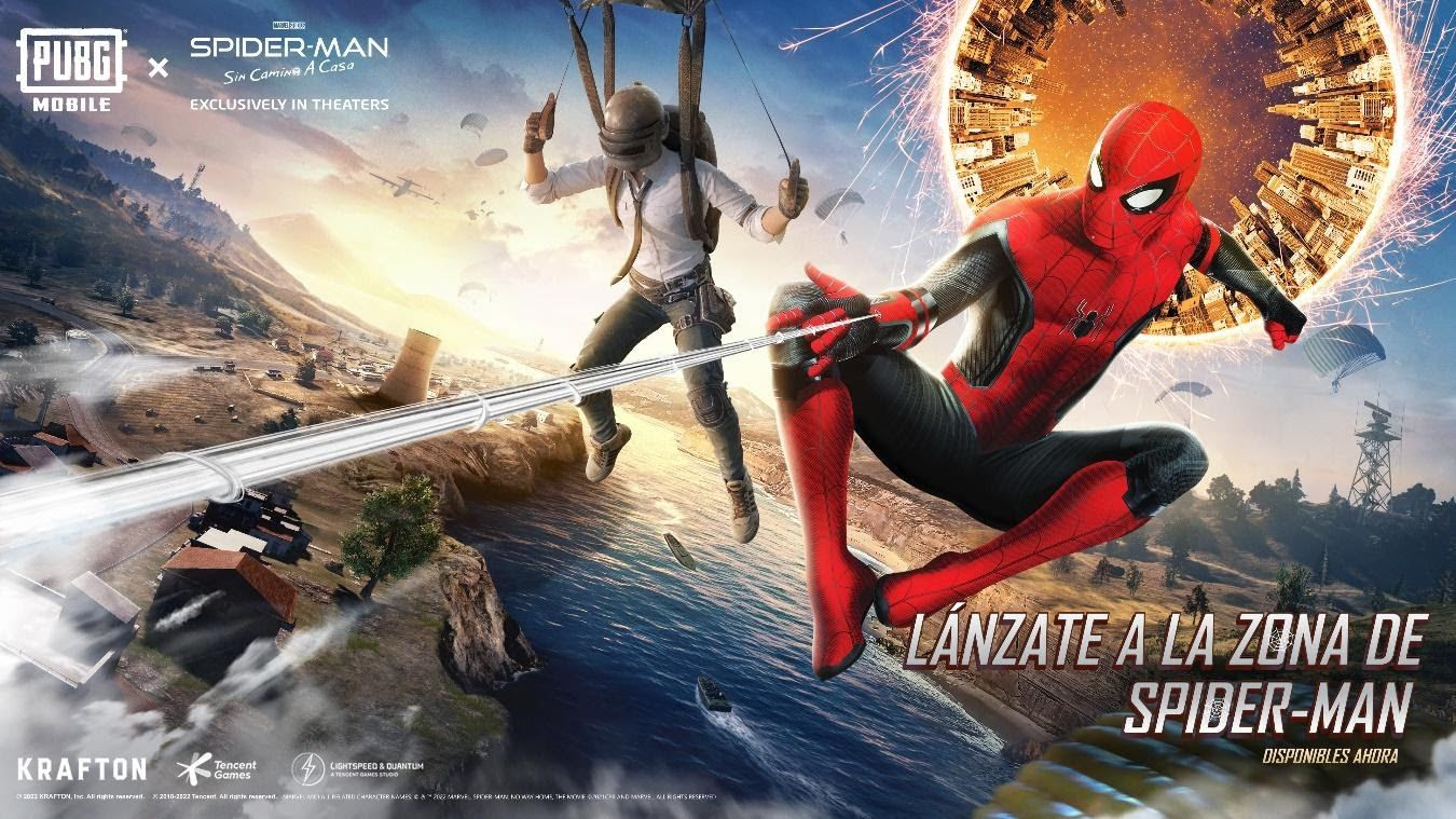 LA VERSIÓN 1.8 DE PUBG MOBILE TRAE A SPIDER-MAN: NO WAY HOME A ERANGEL Y UN NUEVO MAPA LLAMADO SECUELAS