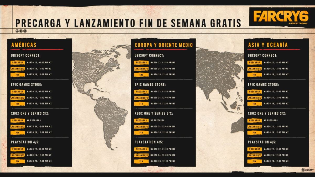 Far Cry 6 anuncia fin de semana gratuito y ofrece descuentos de hasta el 50%