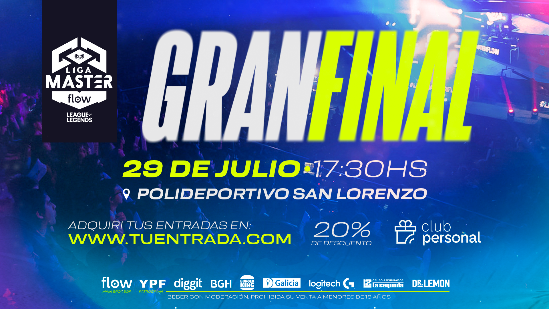 La Gran Final de la Liga Master Flow volverá a ser presencial