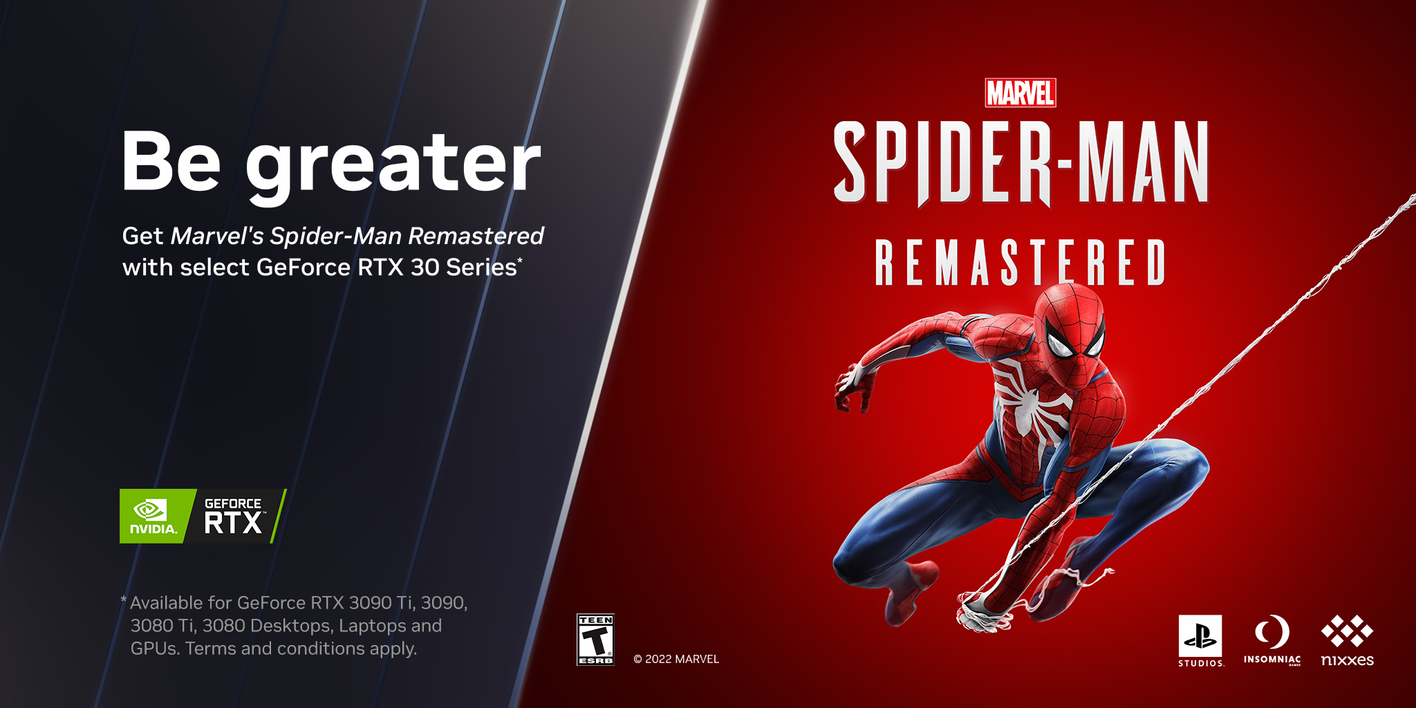 ¡Compra una GeForce RTX, obtén ‘Marvel’s Spider-Man Remastered’ para PC!