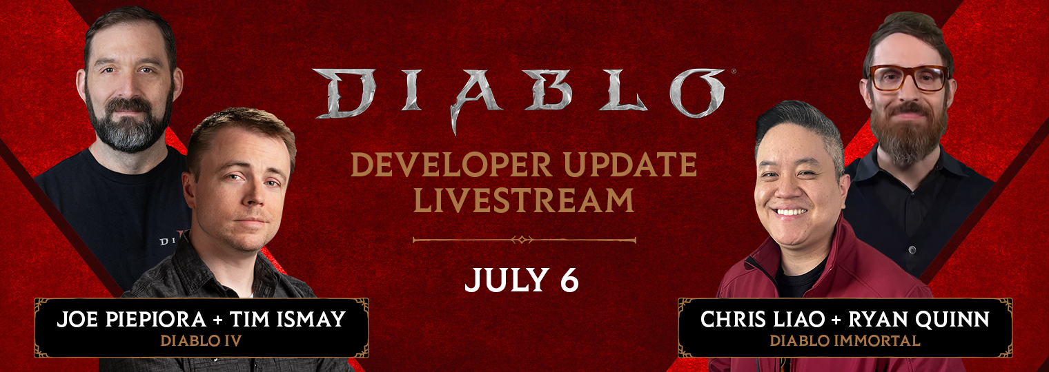 Sintoniza la transmisión en vivo de los desarrolladores de Diablo el 6 de julio