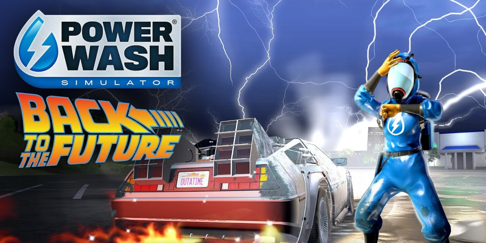 ¡Doc! ¡El Special Pack de Volver al Futuro está llegando a PowerWash Simulator!