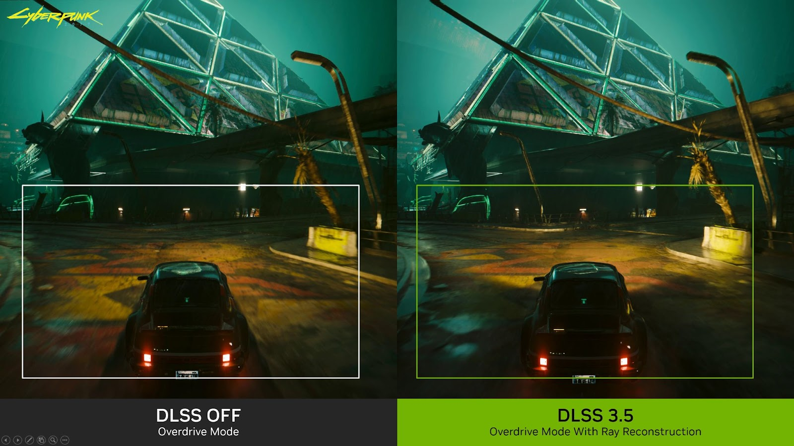 NVIDIA DLSS 3.5 disponible en Cyberpunk 2077 y Chaos Vantage