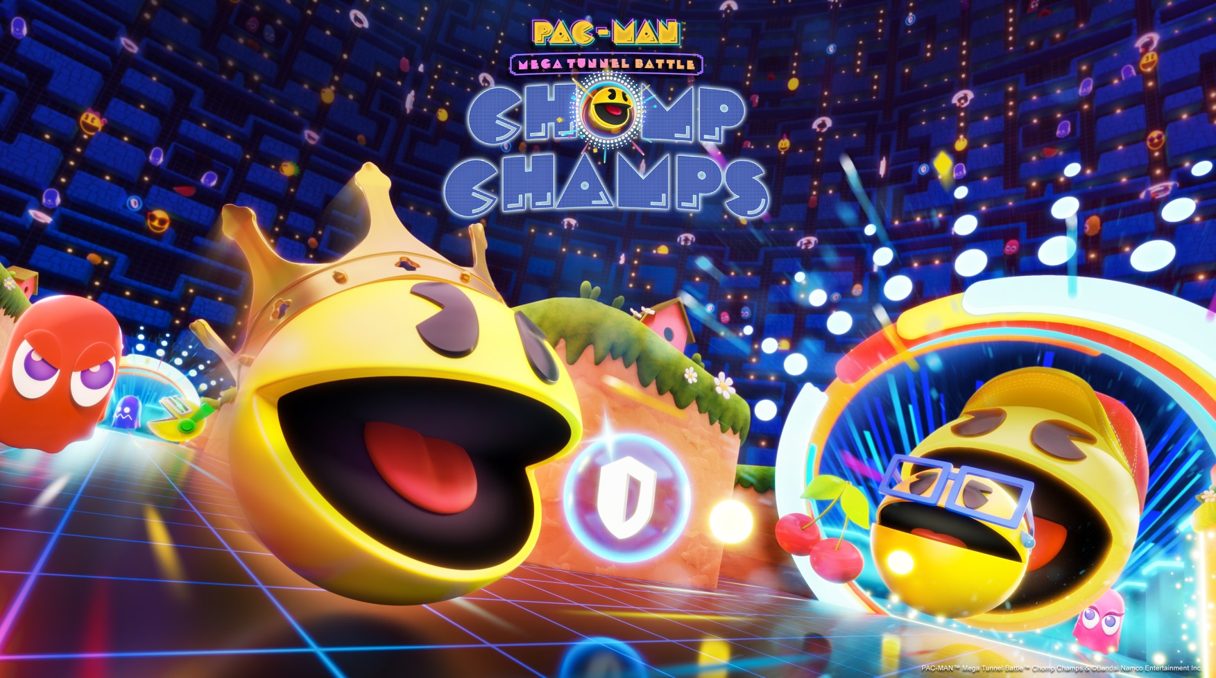 PAC-MAN MEGA TUNNEL BATTLE: CHOMP CHAMPS trae su competencia de comida multijugador a consolas y PC