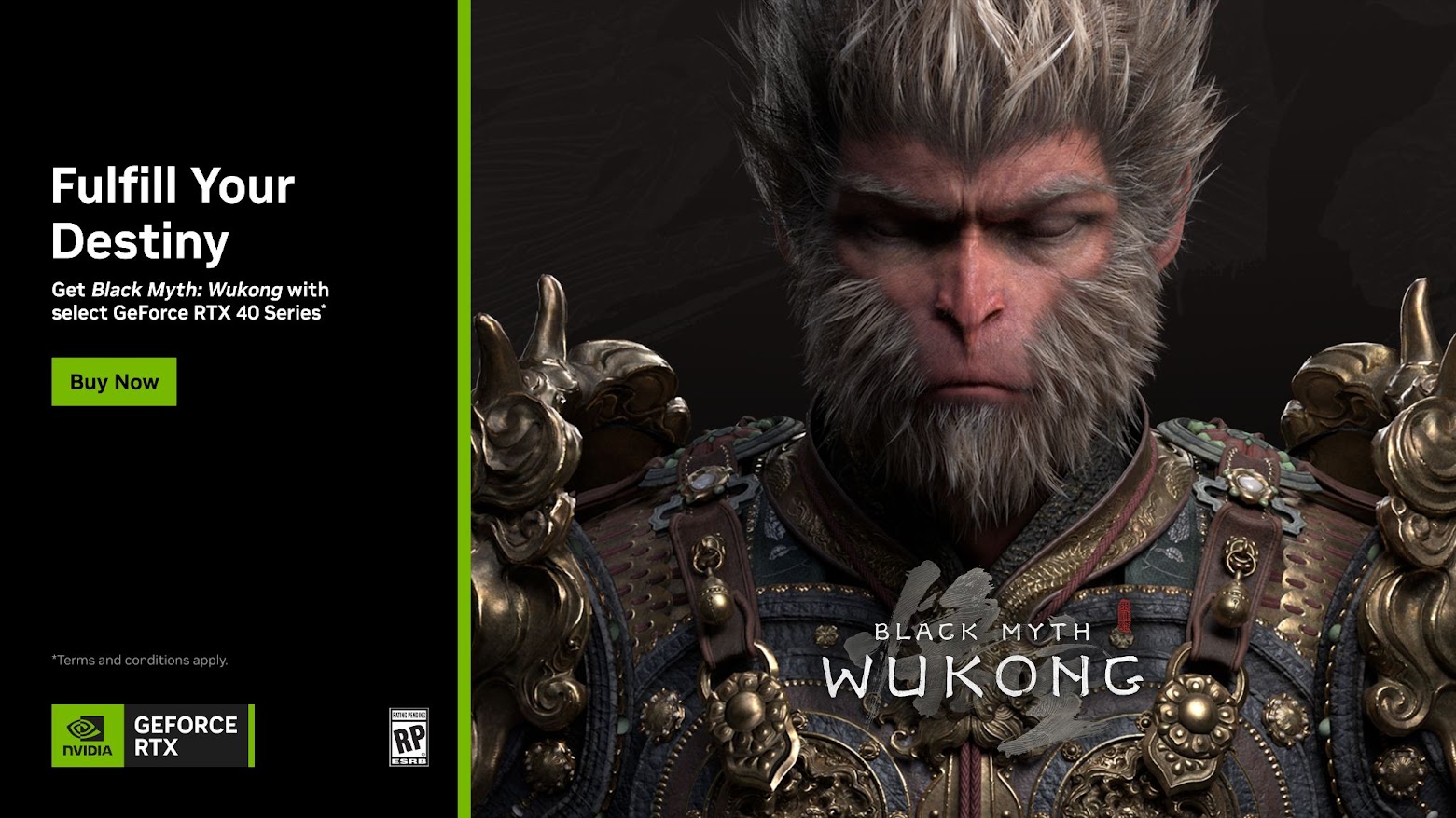 Adquiere un GPU o Laptop NVIDIA GeForce RTX serie 40 y obtén Black Myth: Wukong