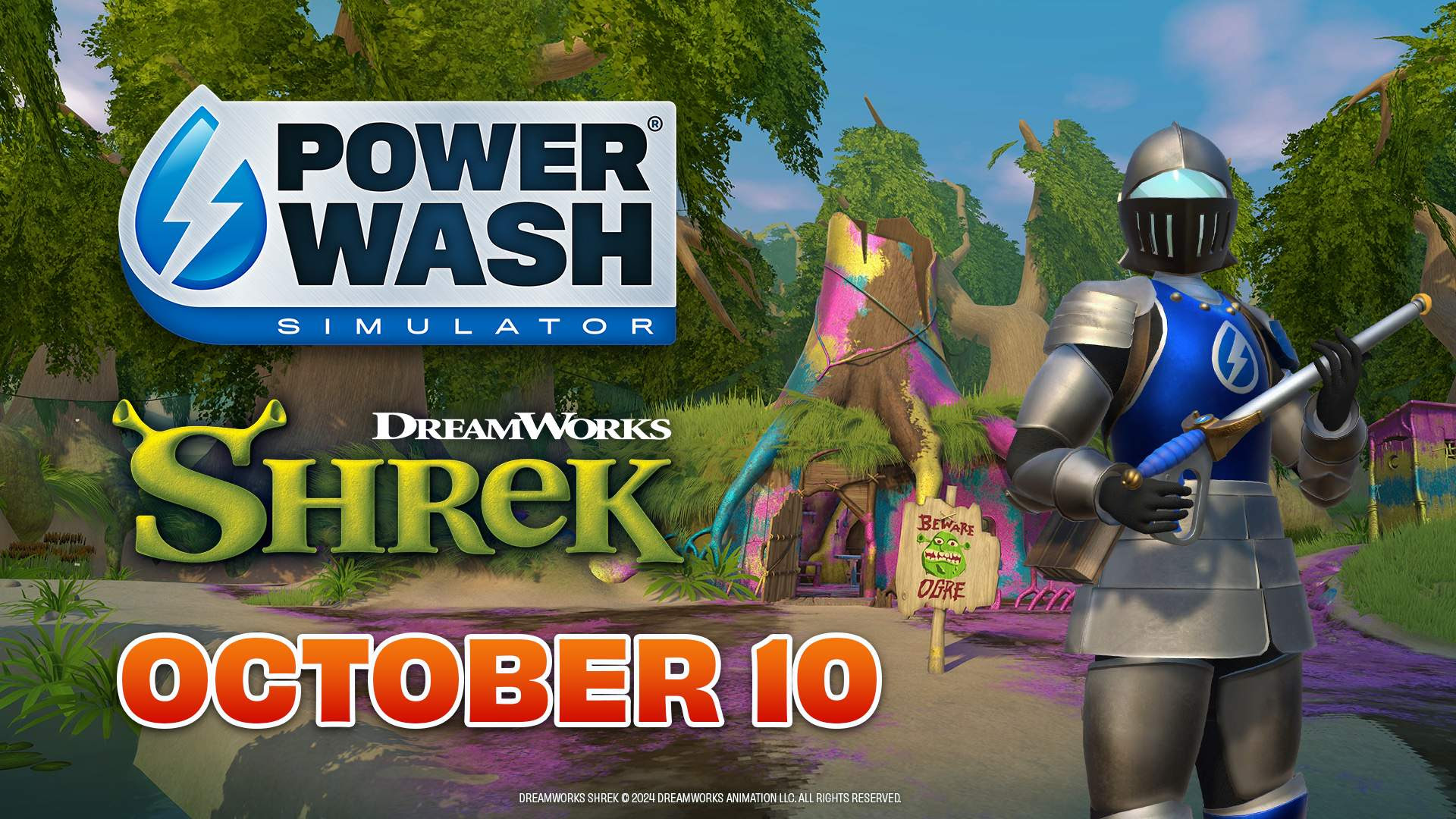 Shrek de DreamWorks Animation llega a PowerWash Simulator el 10 de octubre del 2024