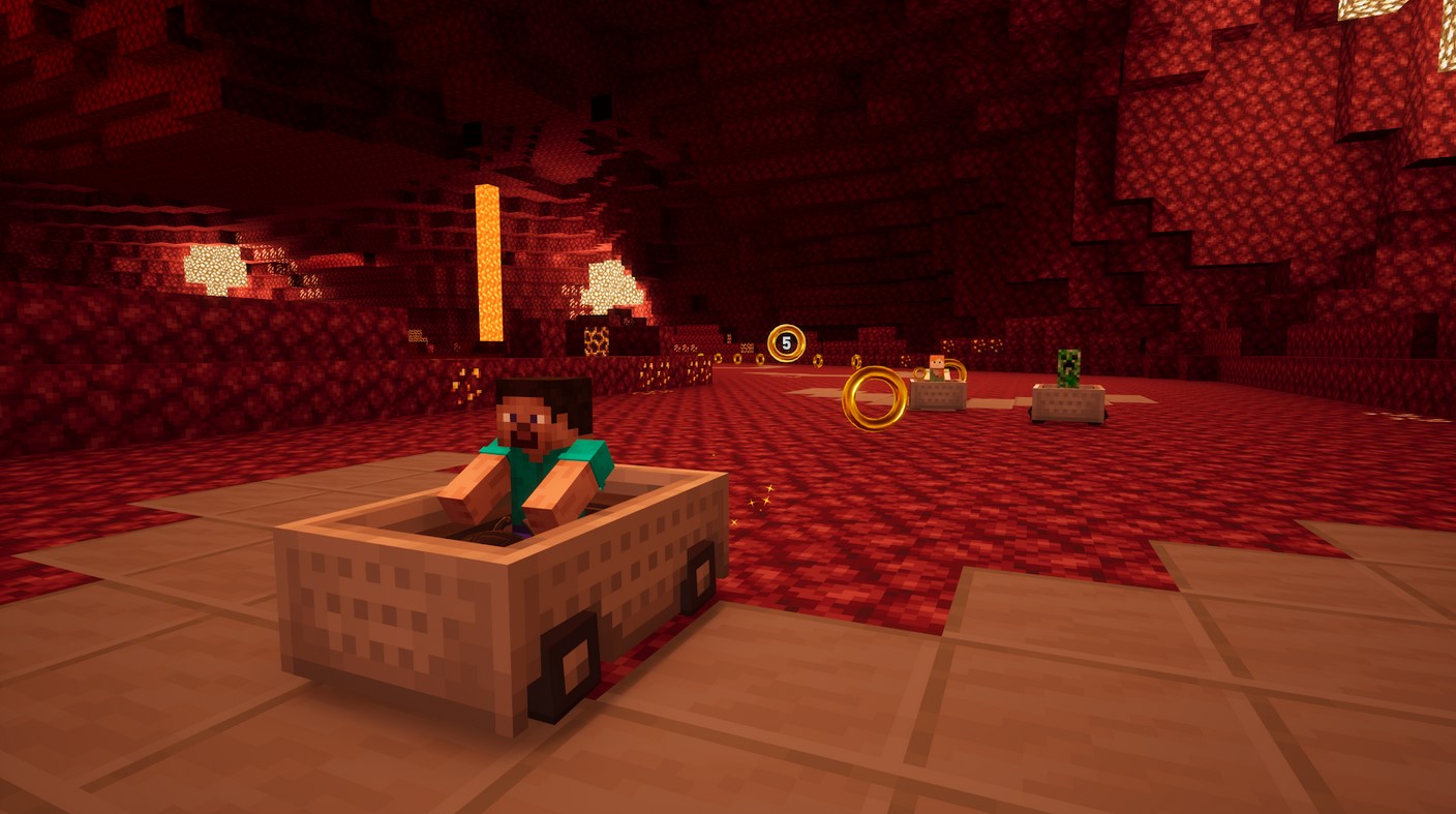 El Pack Minecraft ya disponible de manera oficial para Sonic Racing: CrossWorlds